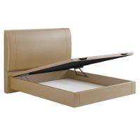 Cama Casal Baú Flutuante Com Cabeceira 140cm Spazio S04 Couríssimo Bege - Lyam Decor - 7