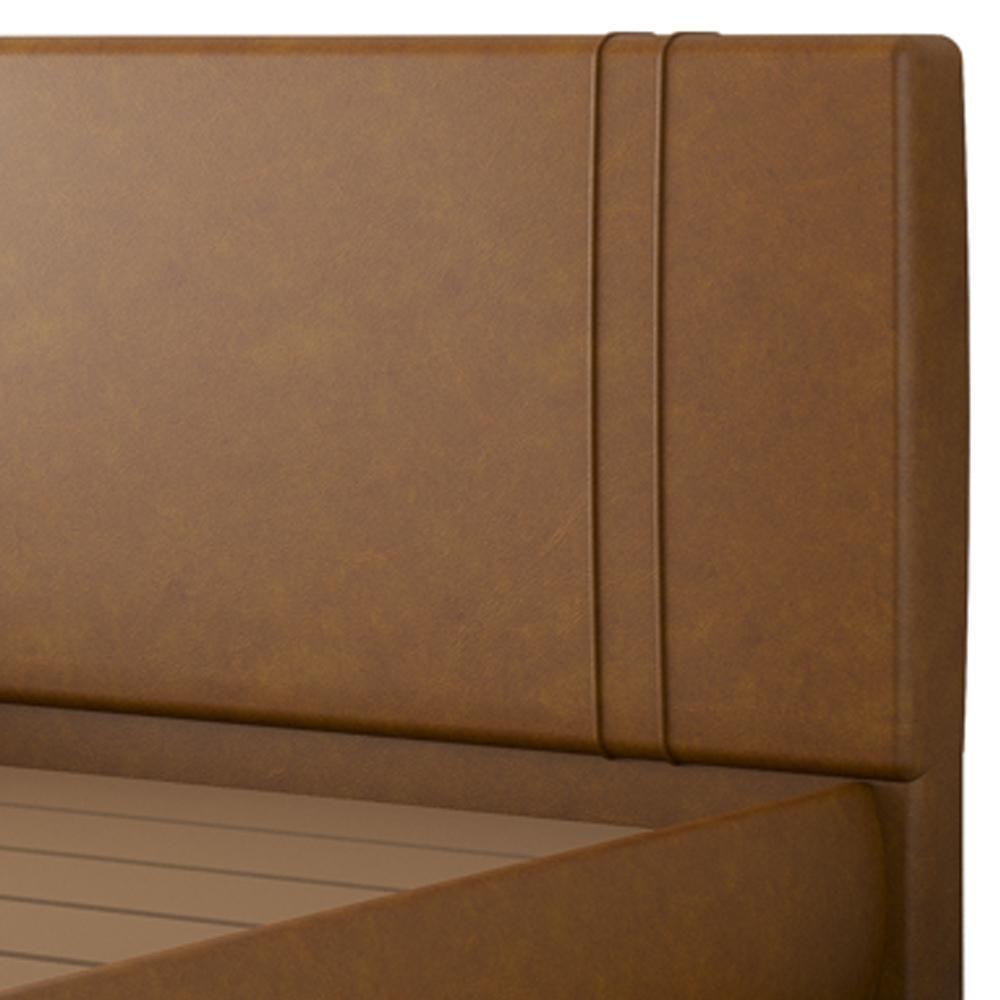 Cama Queen Flutuante Com Cabeceira 160cm Astra S04 Couríssimo Caramelo - Lyam Decor - 7