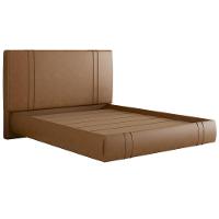 Cama Queen Flutuante Com Cabeceira 160cm Astra S04 Couríssimo Caramelo - Lyam Decor - 1