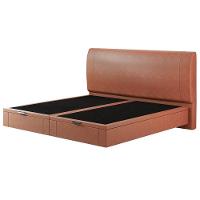 Cama King Baú Flutuante Com Cabeceira 195cm Spazio S04 Couríssimo Telha - Lyam Decor - 6