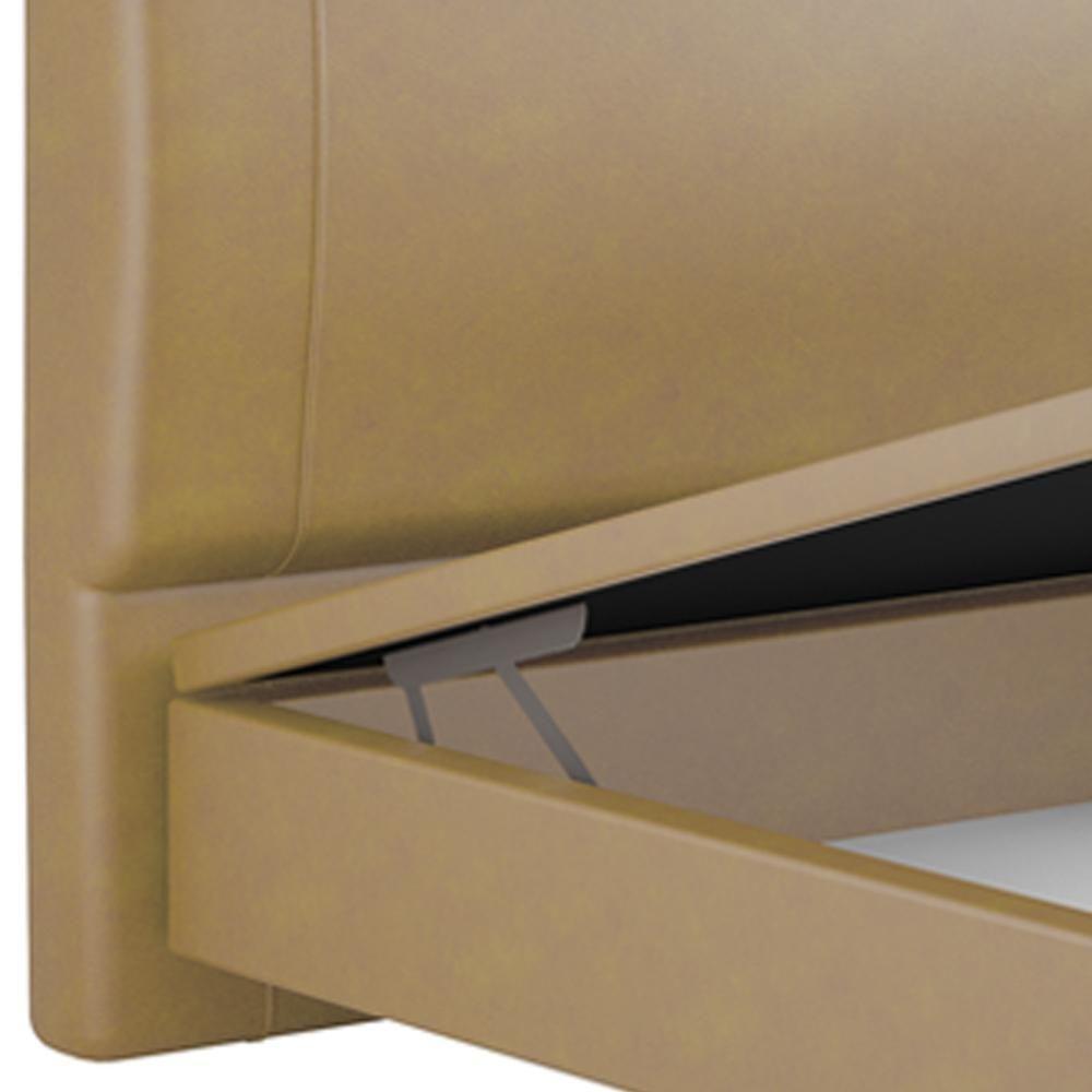 Cama Queen Baú Flutuante Com Cabeceira 160cm Spazio S04 Couríssimo Bege - Lyam Decor - 8