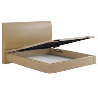 Cama Queen Baú Flutuante Com Cabeceira 160cm Spazio S04 Couríssimo Bege - Lyam Decor - 7