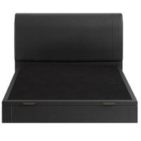 Cama Queen Baú Flutuante Com Cabeceira 160cm Spazio S04 Couríssimo Preto - Lyam Decor - 3