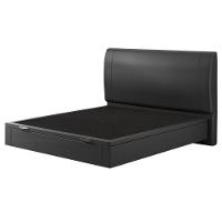 Cama Queen Baú Flutuante Com Cabeceira 160cm Spazio S04 Couríssimo Preto - Lyam Decor - 6