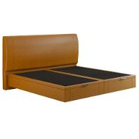 Cama King Baú Flutuante Com Cabeceira 195cm Spazio S04 Couríssimo Caramelo - Lyam Decor - 1