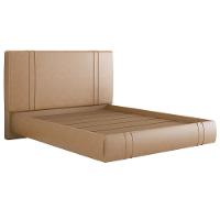 Cama Queen Flutuante Com Cabeceira 160cm Astra S04 Couríssimo Bege - Lyam Decor - 1