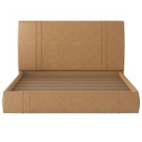 Cama Queen Flutuante Com Cabeceira 160cm Astra S04 Couríssimo Bege - Lyam Decor - 2