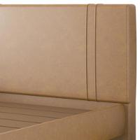 Cama Queen Flutuante Com Cabeceira 160cm Astra S04 Couríssimo Bege - Lyam Decor - 6