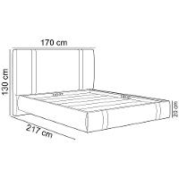 Cama Queen Flutuante Com Cabeceira 160cm Astra S04 Couríssimo Bege - Lyam Decor - 7