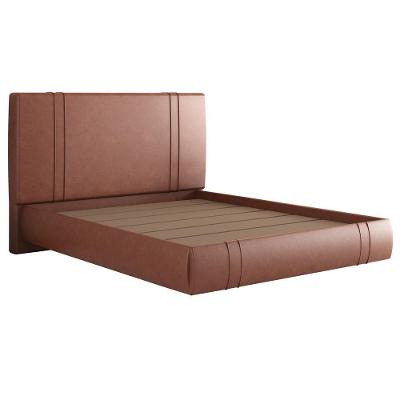 Cama Queen Flutuante Com Cabeceira 160cm Astra S04 Couríssimo Telha - Lyam Decor