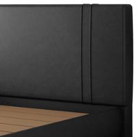 Cama Queen Flutuante Com Cabeceira 160cm Astra S04 Couríssimo Preto - Lyam Decor - 7