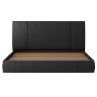 Cama King Flutuante Com Cabeceira 195cm Astra S04 Couríssimo Preto - Lyam Decor - 3