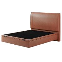 Cama Casal Baú Flutuante Com Cabeceira 140cm Spazio S04 Couríssimo Telha - Lyam Decor - 6