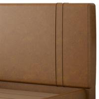 Cama Casal Flutuante Com Cabeceira 140cm Astra S04 Couríssimo Caramelo - Lyam Decor - 7