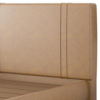 Cama Casal Flutuante Com Cabeceira 140cm Astra S04 Couríssimo Bege - Lyam Decor - 7