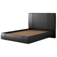 Cama Casal Flutuante Com Cabeceira 140cm Astra S04 Couríssimo Preto - Lyam Decor - 6