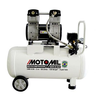 Compressor 120lbs 2hp Sem Óleo Cmo-8-50br Motomil 220V