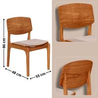 Mesa Com 4 Cadeiras Selene Malta Gold Moderna Mobília Brisa/ Imbuia Nat. - 3