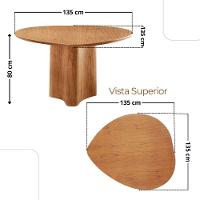 Mesa Com 4 Cadeiras Selene Malta Gold Moderna Mobília Brisa/ Imbuia Nat.