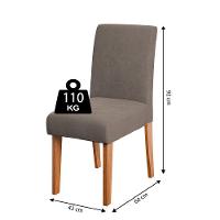 Conjunto De Mesa Sala De Jantar Tampo Com Vidro 1,80m Grécia 6 Cadeiras Trieste Dobuê Madeirado/mascavo