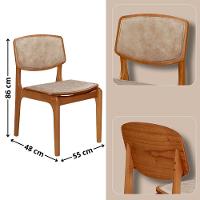 Mesa 135cm Laminado Com 4 Cadeiras Malta Moderna Milano / Imbuia Nat. - 3