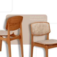 Mesa 135cm Laminado Com 4 Cadeiras Malta Moderna Milano / Imbuia Nat. - 5