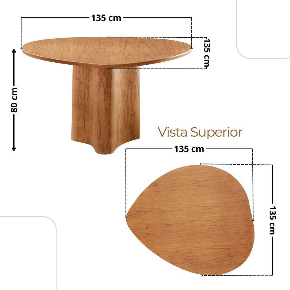 Mesa 135cm Laminado Com 4 Cadeiras Malta Moderna Jade / Imbuia Nat. - 4