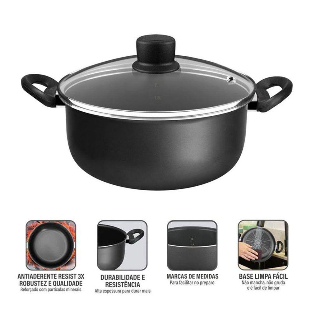 Caçarola Rochedo Robusta 20cm Grafite Grafite - 3