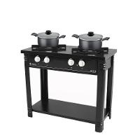 Fogão Industrial 2 Bocas Bravo Preto Venâncio + 2 Caçarolas Tramontina Turim - 1