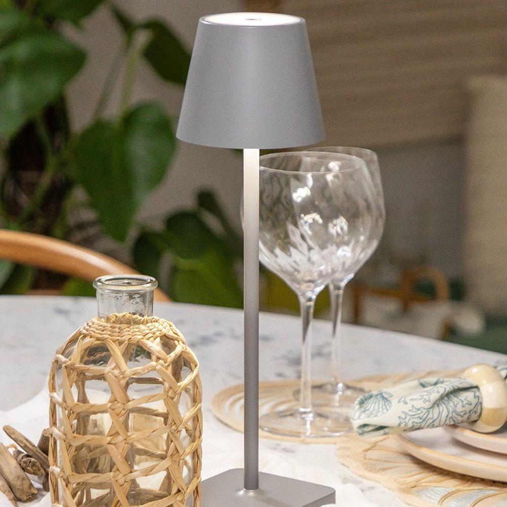 Luminária De Mesa Copa E Cia Tátil Regulável Ross Cinza - 2