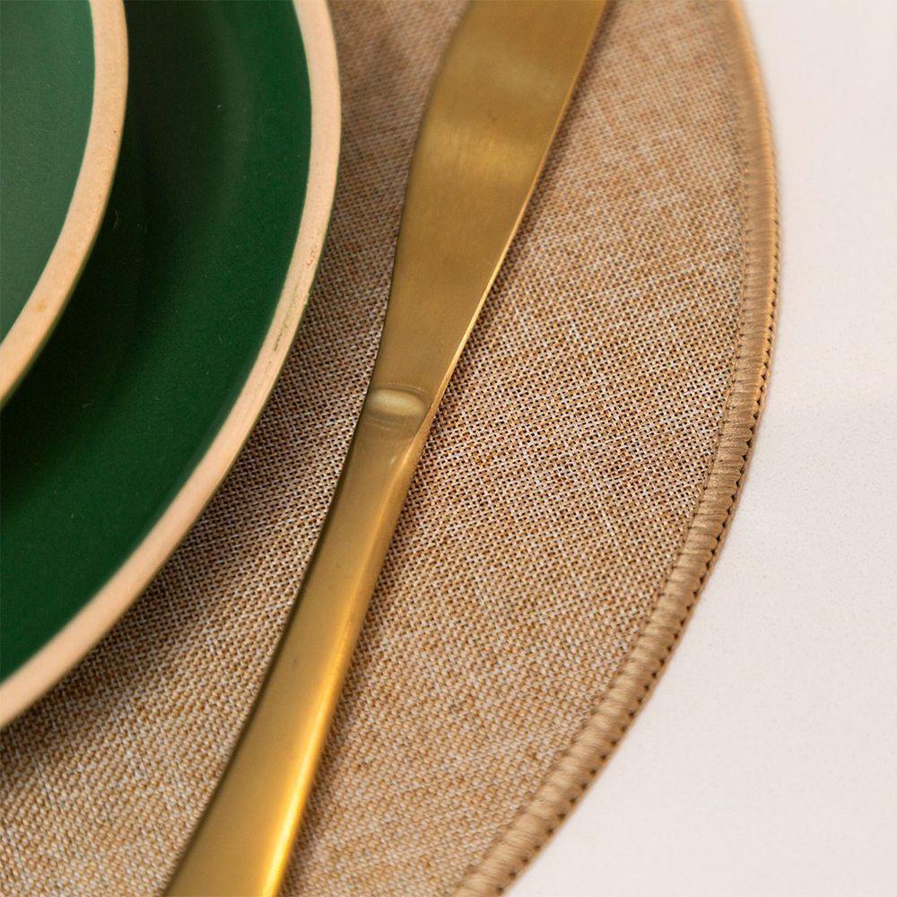 Jogo Americano Copa E Cia Avulso Liva Circular Natural Mescla - 4