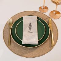 Jogo Americano Copa E Cia Avulso Liva Circular Natural Mescla - 3