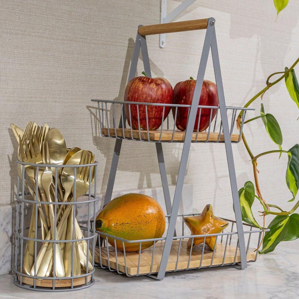 Cesto Duplo Copa E Cia Enjoy Cinza - 2