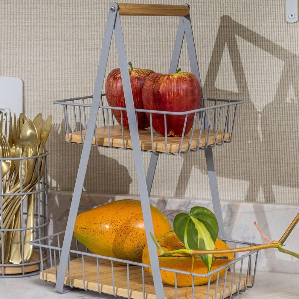 Cesto Duplo Copa E Cia Enjoy Cinza - 4