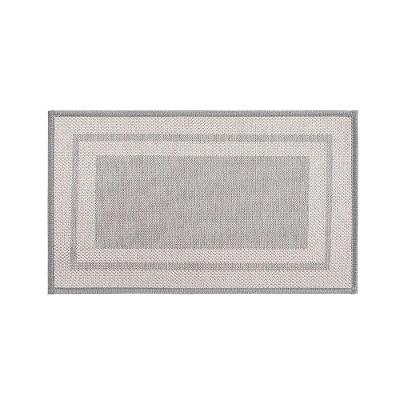 Tapete Copa E Cia Sense Textile Jacquard Geo Grafite - 45 X 75 Cm