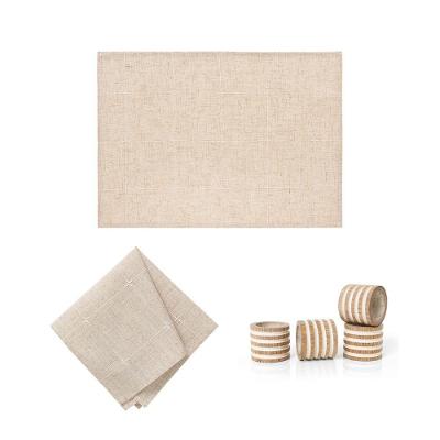 Kit De Mesa Posta Copa E Cia 4 Lugares Sirius Natural