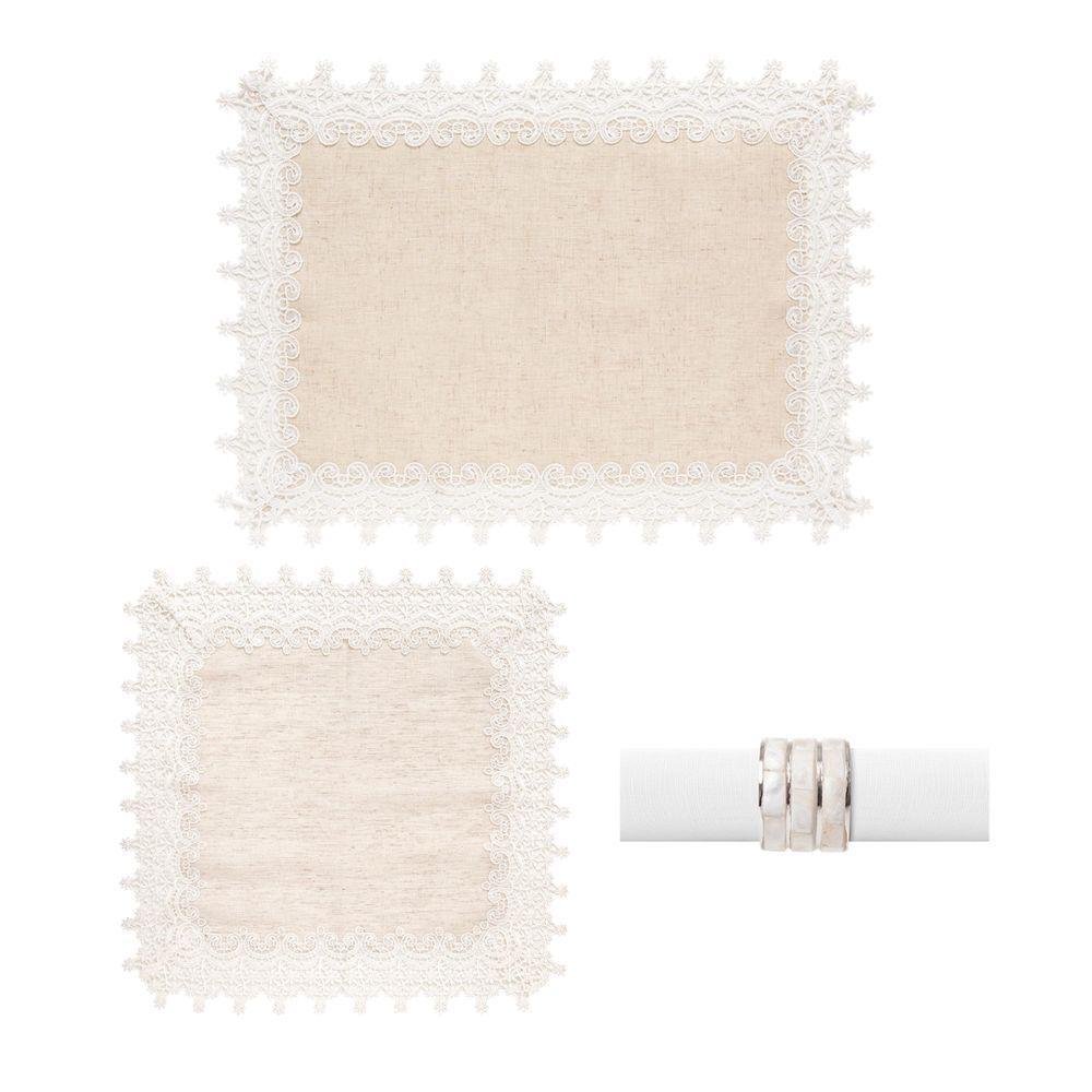 Kit De Mesa Posta Copa E Cia 4 Lugares Champagne Light - 1