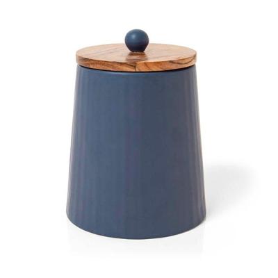 Pote Decorativo Copa E Cia Versailles Louis Em Cerâmica Artesanal Azul - 18 X 13 Cm