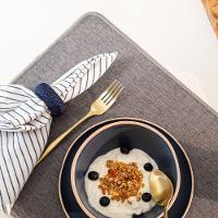 Jogo Americano Copa E Cia Avulso Liva Retangular Cinza Mescla - 2