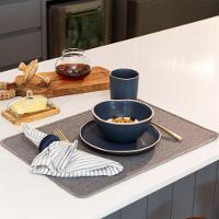 Jogo Americano Copa E Cia Avulso Liva Retangular Cinza Mescla - 3