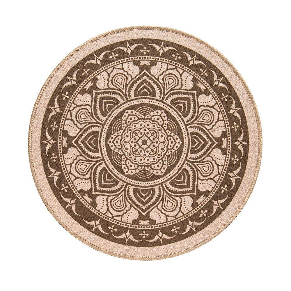 Jogo Americano Copa E Cia Avulso Liva Circular Print Mandala Taupe - 1