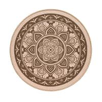 Jogo Americano Copa E Cia Avulso Liva Circular Print Mandala Taupe - 1