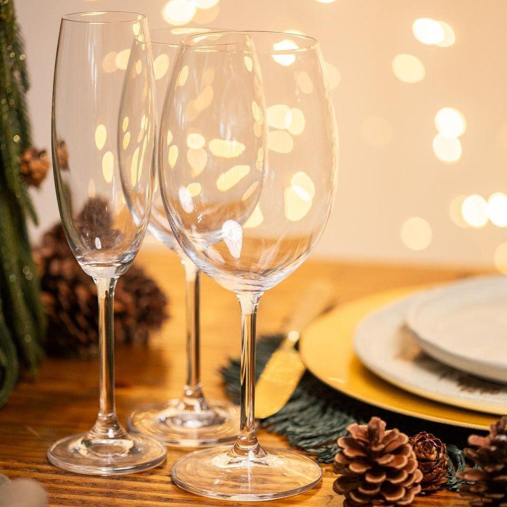 Jogo De Taças 6 Peças Gastro Em Cristal Espumante 220 Ml - 2