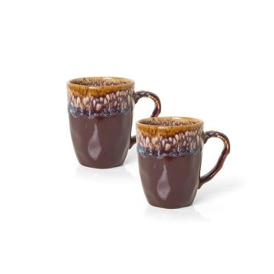 Jogo De Caneca Copa E Cia 2 Peças Orion Em Cerâmica Clay
