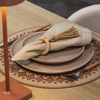 Jogo Americano Copa E Cia Avulso Liva Circular Print Mandala Areia - 3