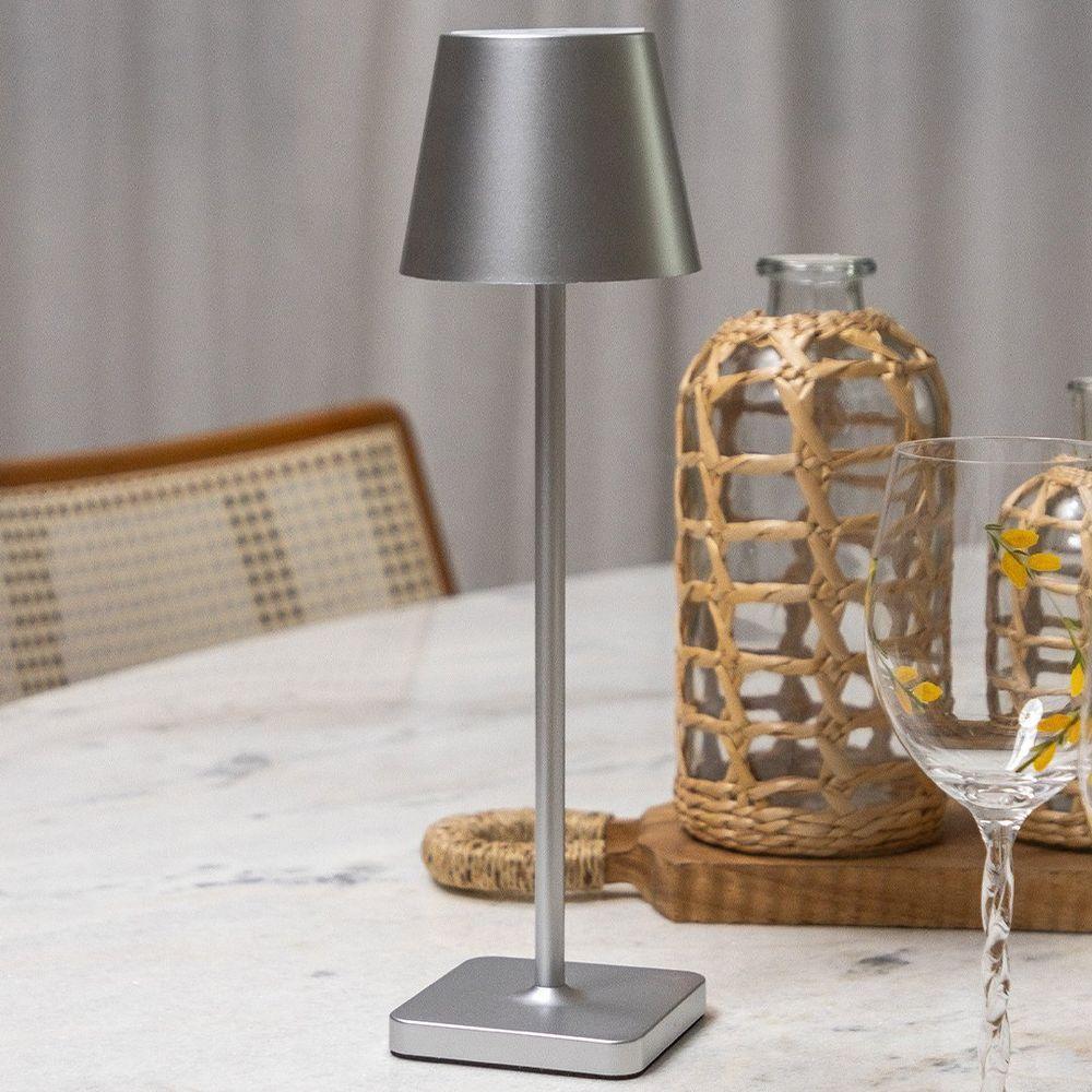 Luminária De Mesa Copa E Cia Tátil Regulável Ross Silver - 2