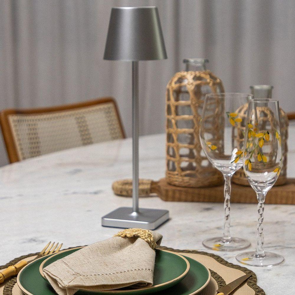 Luminária De Mesa Copa E Cia Tátil Regulável Ross Silver - 3
