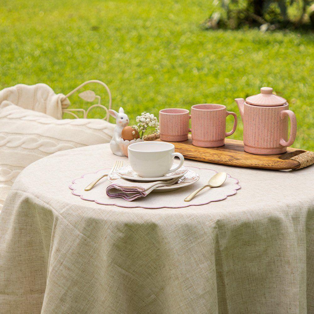 Jogo Americano Copa E Cia Avulso Debrum Circular Rosê - 4