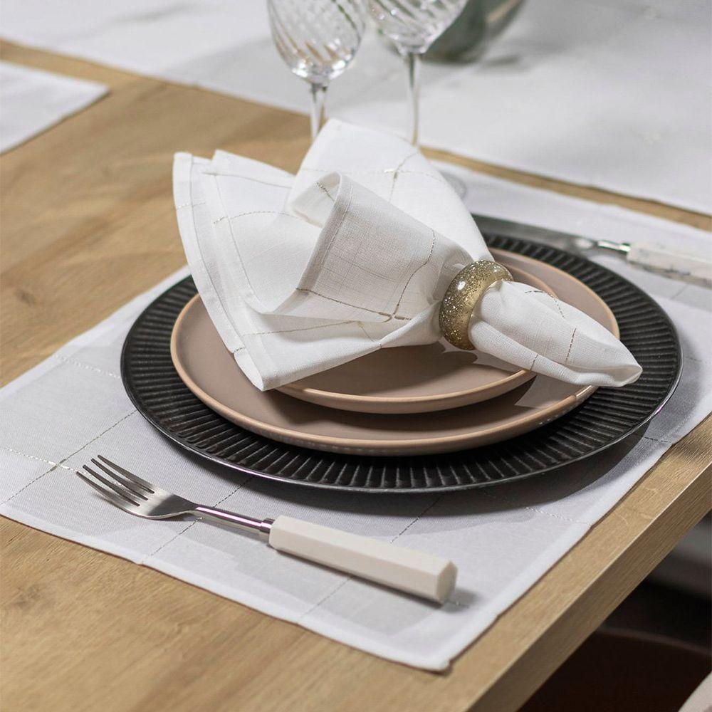 Jogo Americano Copa E Cia Avulso Unité Sirius Branco - 2