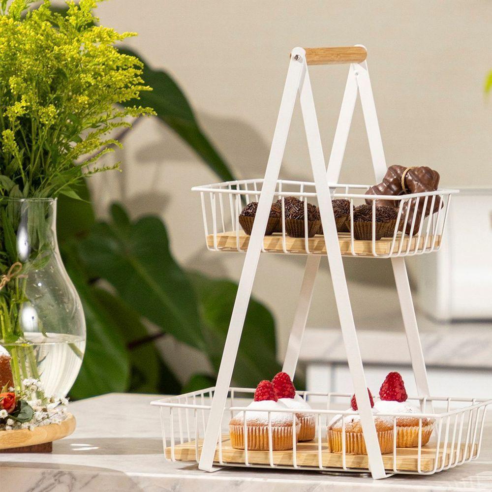 Cesto Duplo Copa E Cia Enjoy Branco - 4